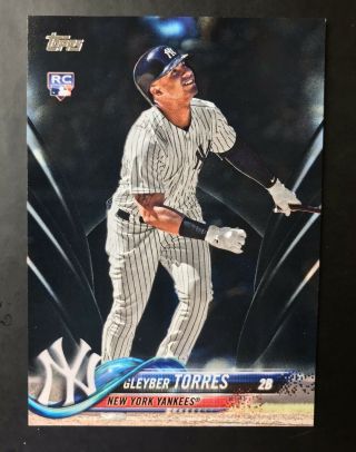 2018 Topps Update Us200 Gleyber Torres Rookie Black Parallel /67 Rare Rc Ssp