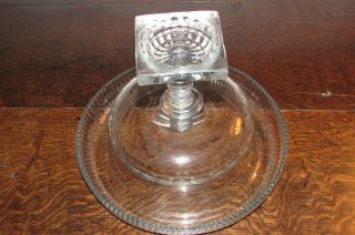 Antique Irish Georgian Glass turn over rim salad bowl centre piece Cork c1820 4