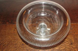 Antique Irish Georgian Glass turn over rim salad bowl centre piece Cork c1820 7