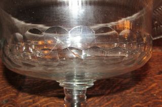 Antique Irish Georgian Glass turn over rim salad bowl centre piece Cork c1820 8