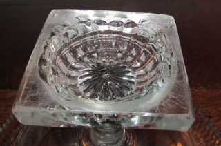 Antique Irish Georgian Glass turn over rim salad bowl centre piece Cork c1820 9