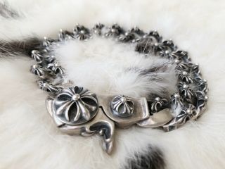 Vintage 1996 Chrome Hearts Bracelet 925 Silver 5
