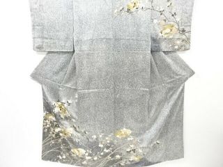 4089624: Japanese Kimono / Vintage Homongi / Kinsai / Kiku & Plants