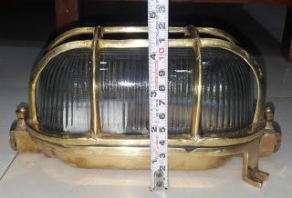 vintage model style marine brass passage way bulkhead cover light 2 piece 6