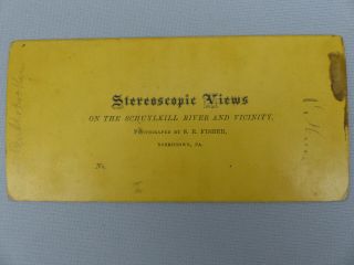 Scarce Antique Stereoview Pipe Factory View at Conshohocken Pa S R Fisher Photo 5