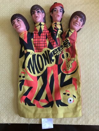 1967 Mattel The Monkees Tv Show Talking Hand Puppet Does Not Talk