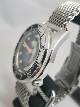 Squale 1521 50 ATMOS BLACK DIAL SILVER / BLACK BEZEL BOX AND PAPERS RARE 4