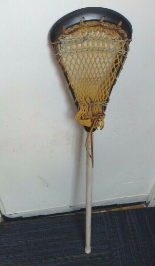 Vintage Stx Lacrosse Stick 414 44 Inch Long 14 Inch Scoop Leather String