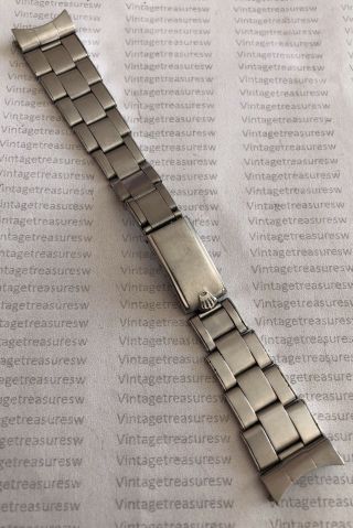 Vintage Rolex Oyster Bracelet Riveted Year 1957 With 19mm Ends 57 Swiss Made