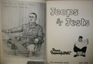 Jeeps & Jests by Bruce Bairnsfather 1st Ed - Cartoon Humor In War 1943 DJ 100 pp 3