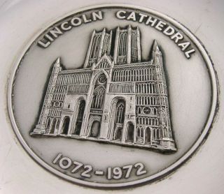 Heavy 177g Solid Silver Lincoln Cathedral Dish Bowl 1972