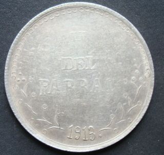 1913 Mexico Rare $1peso Silver Revolutionary Parral Chihuahua