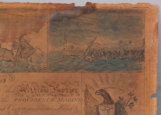19thC Antique 1820 Rhode Island Harbor Engraving,  Providence Marine Society,  NR 4