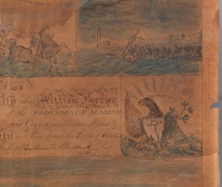 19thC Antique 1820 Rhode Island Harbor Engraving,  Providence Marine Society,  NR 5