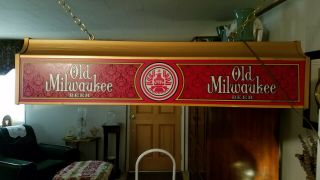 Vintage Old Milwaukee Beer Pool Table Light Nos