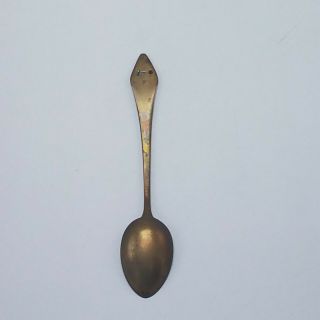 RARE 800 Silver and Enamel Bowl & Handle Malta Souvenir Spoon Ca 1900 - 1910 5 