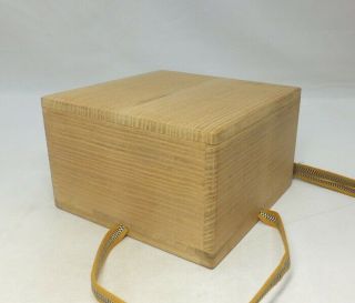 H915: Japanese wooden storage box for tea bowl made from KIRI.  SHIHO - SAN 2 3