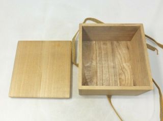 H915: Japanese wooden storage box for tea bowl made from KIRI.  SHIHO - SAN 2 4