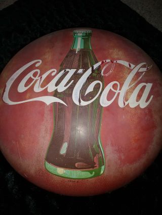 Coke Cola Vintage Metal 23 " Sign 1950 