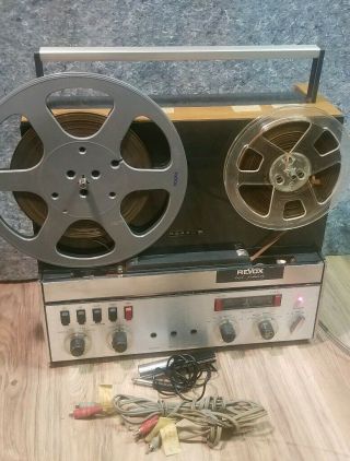 Rare Vtg Revox Germany A77 Reel To Reel Tape Recorder/player W/ampex 244 Mic Gvc