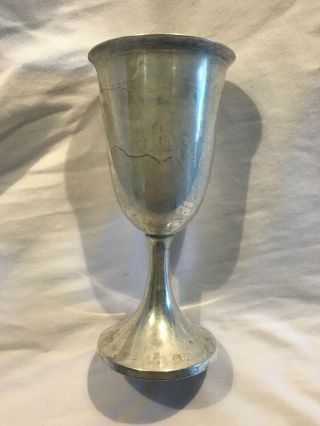 Antique Sterling Silver Cup Goblet Chalice Hallmarked 301 No Monogram 143g Vgc