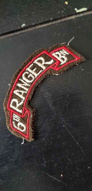 Wwii Kw Us Army Airborne 4th Ranger Parachute Battalion Wool Patch Tab