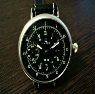 Omega Waffen Elite M - B Military Style Vintage Swiss Pocket Watch Movement 1934