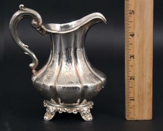 1847 Antique 19thc London William Hall Sterling Silver Creamer,