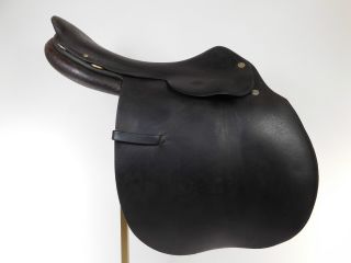 16 " Hermes Steinkraus Vintage Leather Saddle Jumping Riding 4 " Dot Spread Mm304