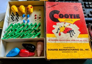 Vintage 1949 Cootie Game W.  H.  Schaper Mfg.  Co Inc