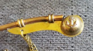RARE VINTAGE US NAVY BRASS COPPER BOATSWAIN WHISTLE MILITARY 2