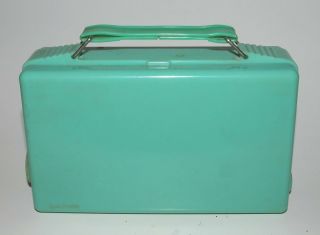 Vintage CROWN PR - 530 Turquoise 4 Tube Hybrid Portable Radio 1950s 4