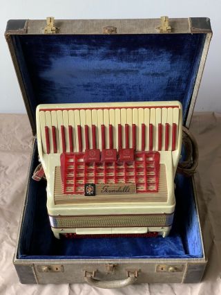 Vintage Scandalli Accordion In Case L 568/61 Made In Italy