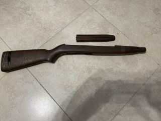 M1 Carbine I Cut High Wood Rifle Stock Set.  May Be Usgi For Underwood Car