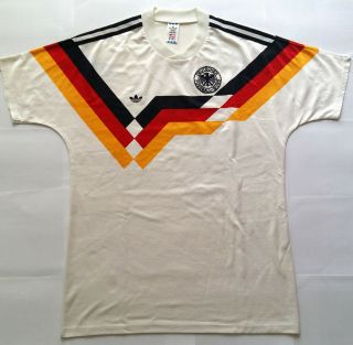 Germany Wc 1990 Vintage Adidas Home Shirt Jersey Trikot 1988 1989 Eutschland