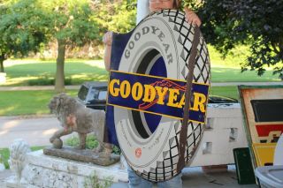 Rare Vintage c1930 Goodyear Tires Gas Oil 2 Side 34 
