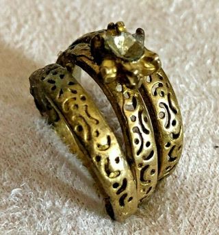 Wonderful Set Of 3 Ancients Viking Bronze Ring Artifact Museum Quality - Rare -