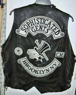 Vintage " Sophisticated Gents Mc " Brooklyn Ny Vest / Colors