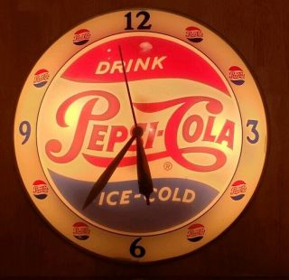 Pepsi Double Bubble Clock - Vintage Advertising From The 1950 