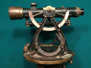 Antique W.  & L.  E.  Gurley Surveyor ' s Transit with Compass 3