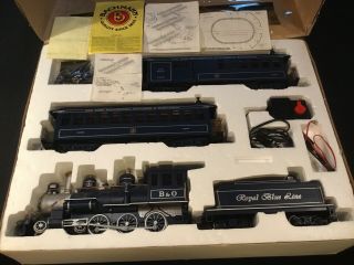 Bachmann G Scale Royal Blue Big Haulers 4 - 6 - 0 Train Set B&o Steam Vintage