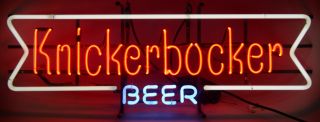 50s Vintage Knickerbocker Beer Neon Sign Bar Window Ruppert Brewery York Old