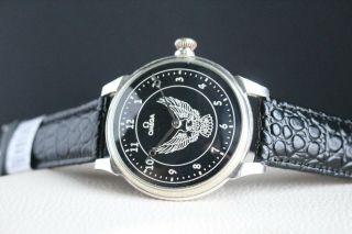 Omega Eagle Vintage 1920`s Silver (0.  900) Donated Swiss Men`s Wrist Watch