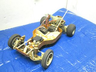 Vintage Rc Gold Pan Ae Buggy Aluminum Car Team Associated Rc10 Chassis Parts R/c