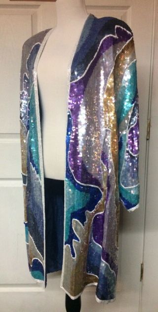 Vintage Judith Ann Plus Sequin Jacket 1x