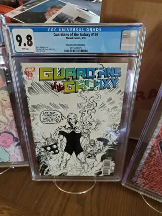 Guardians Of The Galaxy 150 Remastered Sketch Htf Rare 1:2000 Cgc 9.  8 Nm/m