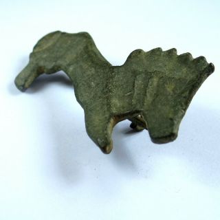 Viking Celtic Ancient Artifact Bronze Zoomorphic Fibula Boar