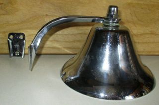 Vintage Perko Nautical Chrome Plated Brass Fog 5 3/4 " Wide Bell -