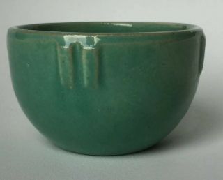 Rare Jade Green 1920s Bauer Pottery 3 - 3/4 Inch Dia.  " Indian Bowl” Planter Obo