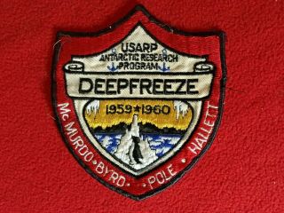 Rare Large " Operation Deep - Freeze " 1959 - 60 Vintage Jacket Patch.  So.